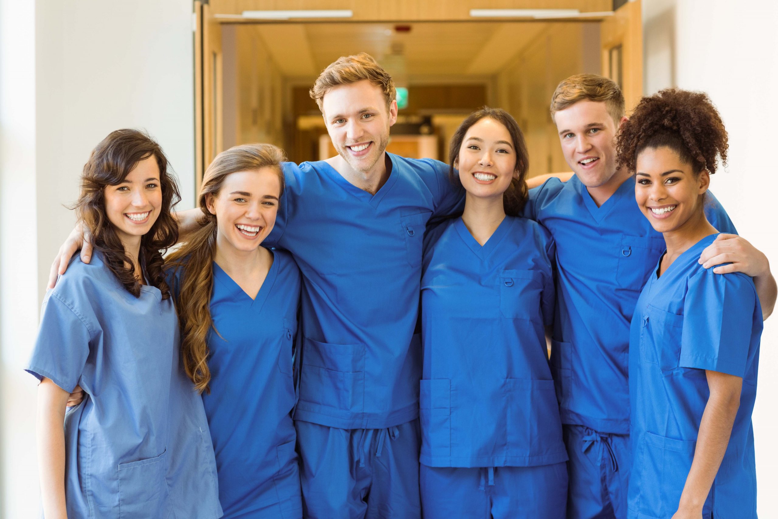 Beckfield College nursing students are in their scrubs and in training