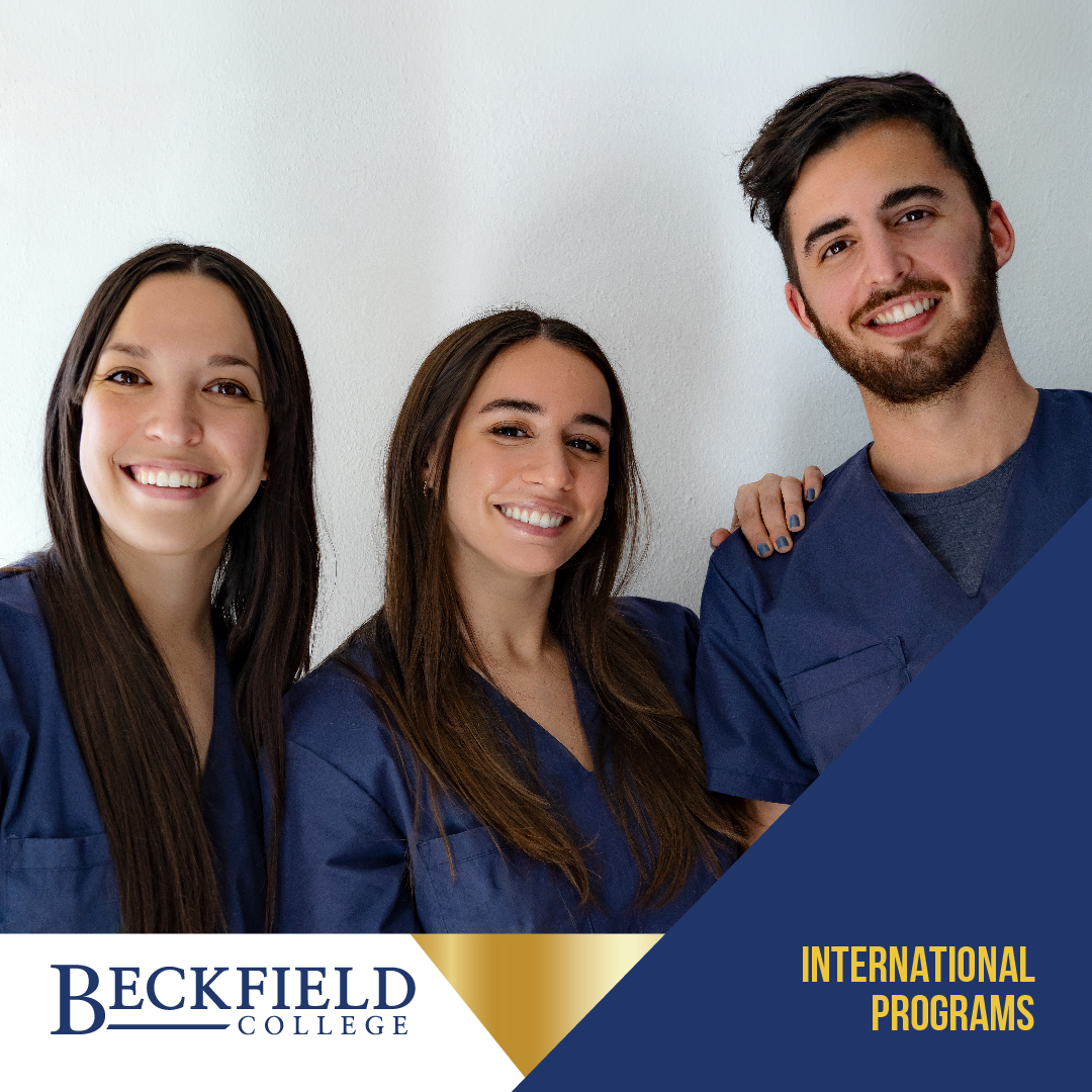 Three nursing students at Beckfield College